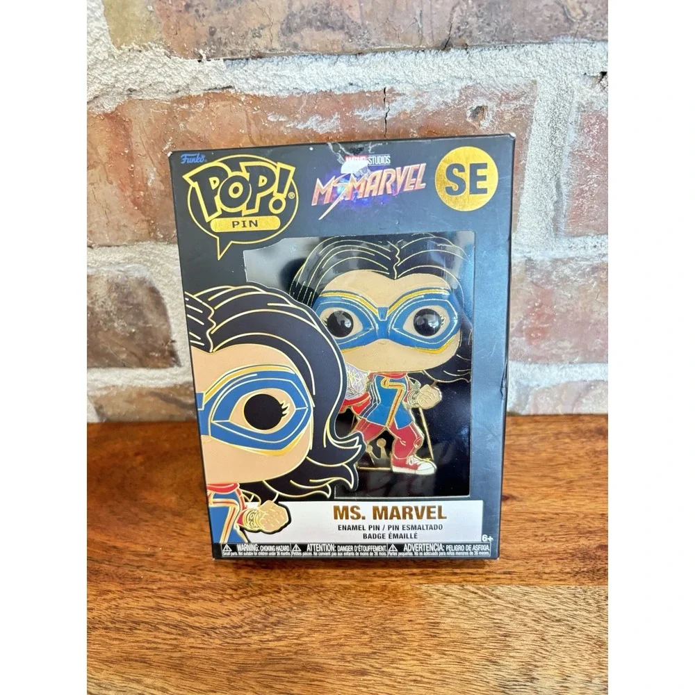 Funko Pop! Pin Ms. Marvel Enamel Pin SE Target Exclusive, Quick Ship! Good Cond!